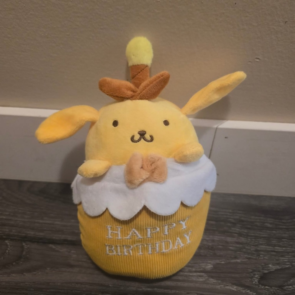 Sanrio Pompompurin Happy Birthday Plush with Sounds